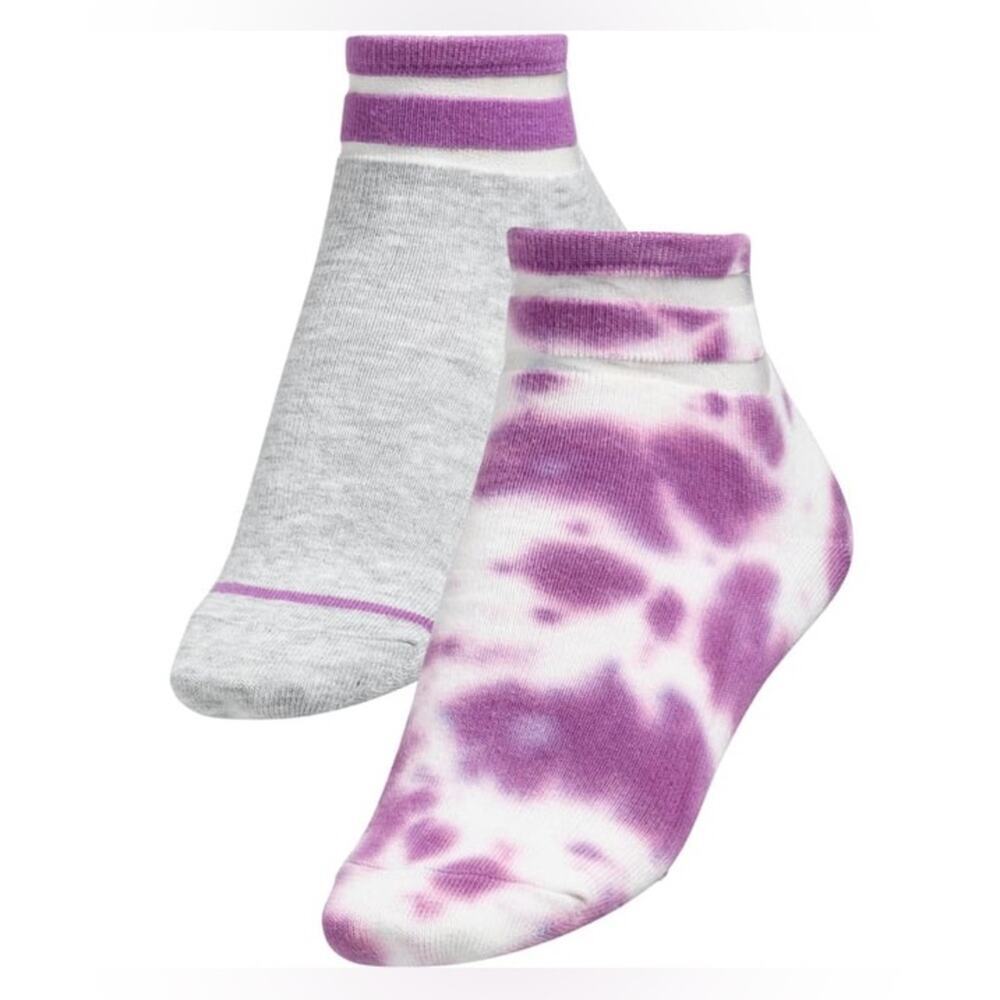 4 Pack CALIA Women's Gripper‎ Tie Dye Solid Crew Socks